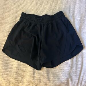 5” navy blue lululemon Track that shorts